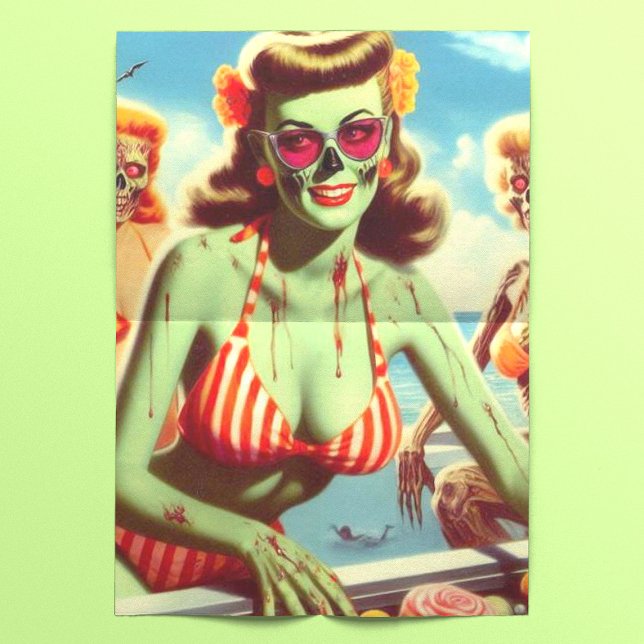 Papel De Seda Summer Zombie Pin-up (Criador carregado)