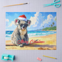 Papel De Seda Sun e Surf Koala Santa Hat