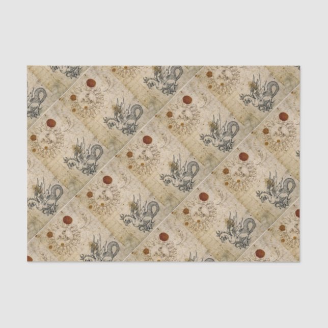 PAPEL DE SEDA SUN, LUA E BACALHAU (Frente )