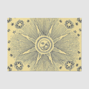 Papel De Seda Sun Stars Antiguamente Night Sky Medieval Zodieval
