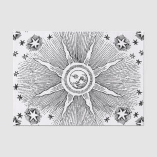 Papel De Seda Sun Stars Antiguamente Night Sky Medieval Zodieval