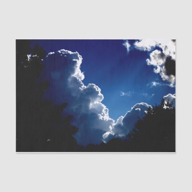 Papel De Seda Sunbeams Através De Nuvens De Tempestade (Frente )