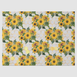 Papel De Seda Sunflower and Bee Series Design quatro