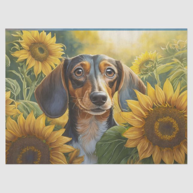 Papel De Seda Sunflower Puppy Love, Dachshund (Frente )