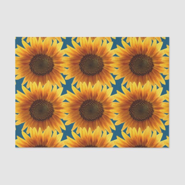 Papel De Seda SUNFLOWIN IN BLUE Tissue Paper (Frente )