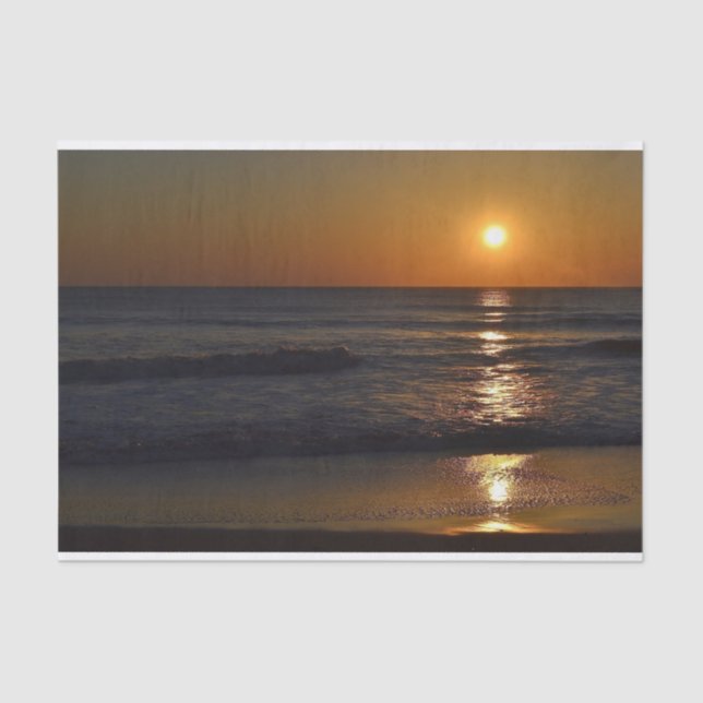 Papel De Seda Sunrise na praia por Shirley Taylor (Frente )