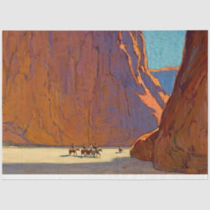 Papel De Seda "Sunset Canyon de Chelly", por Edgar Payne