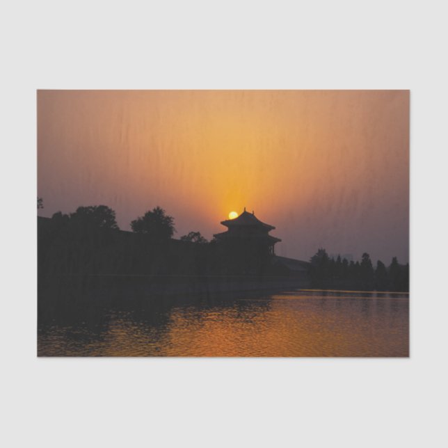 Papel De Seda Sunset on the Forbidden city - Beijing, China (Frente )