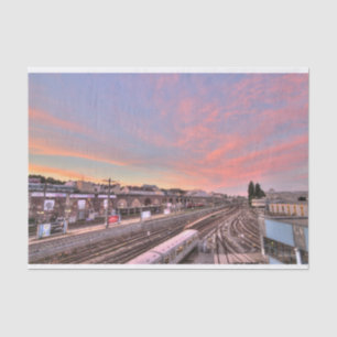 Papel De Seda Sunset Over Spittelau, Viena Áustria