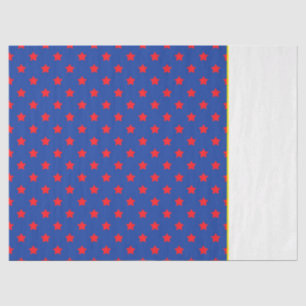 Papel De Seda Super Hero História em quadrinhos Red Blue Stars S