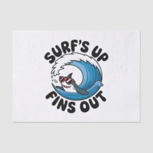 Papel De Seda Surf para cima, multas para fora - Design de surfe
