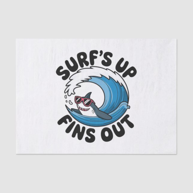 Papel De Seda Surf para cima, multas para fora - Design de surfe (Frente )