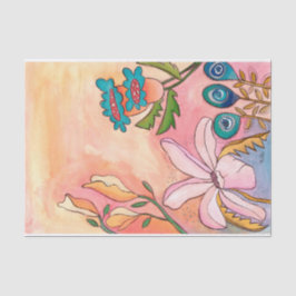 Papel De Seda Surreal Garden Gouache Ink Art Impressão