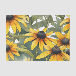 Papel De Seda Susan Floral de olhos negros
