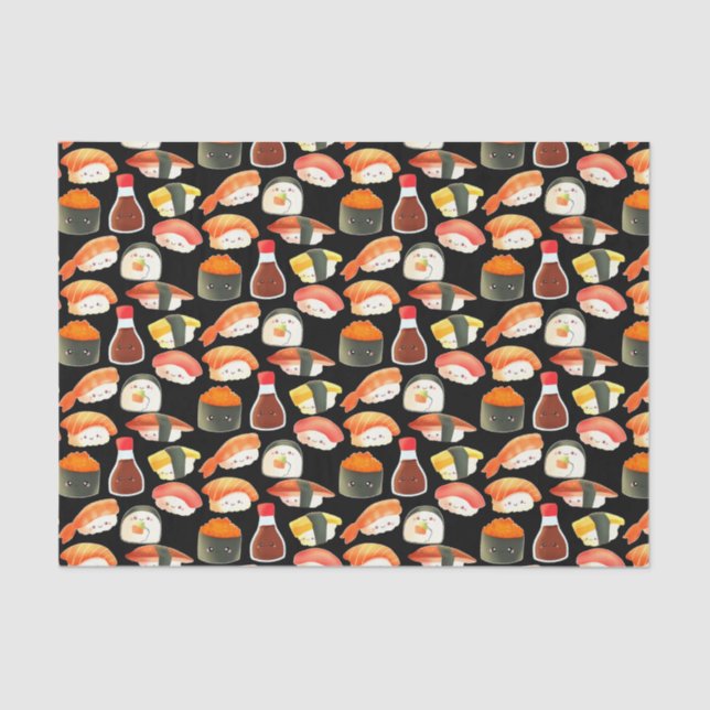 Papel De Seda Sushi japonês bonito (Frente )