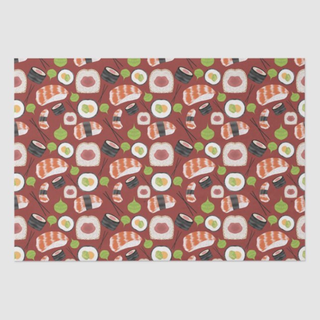 Papel De Seda Sushi Pattern (Frente )