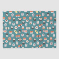 Sushi Pattern Teal Green