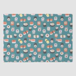Papel De Seda Sushi Pattern Teal Green
