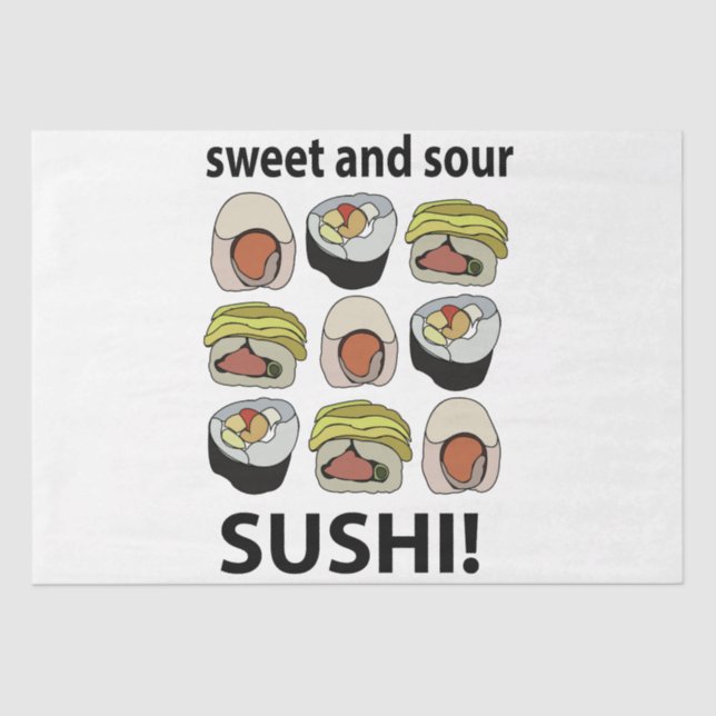 Papel De Seda Sushi Sweet e Sour Sushi (Frente )