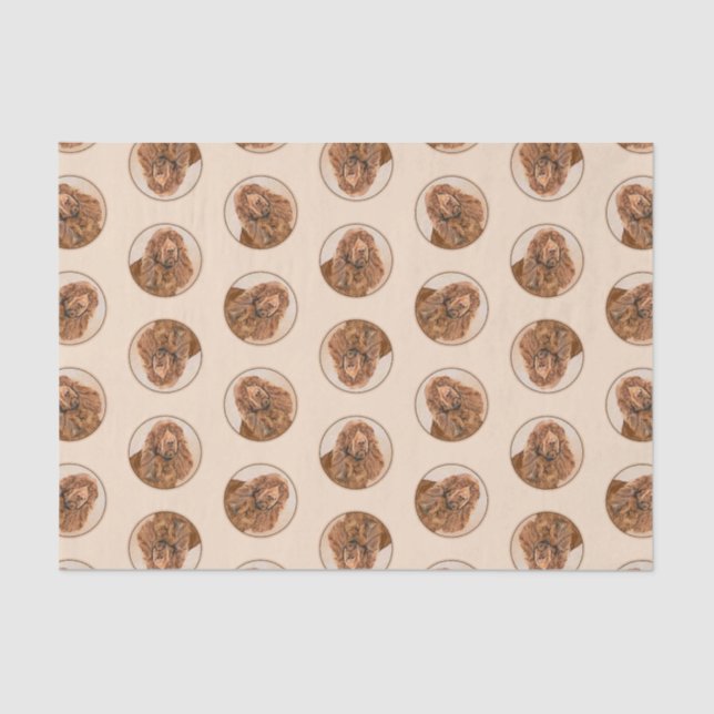 Papel De Seda Sussex Spaniel Pintando Bela Arte Original Pet Dog (Frente )