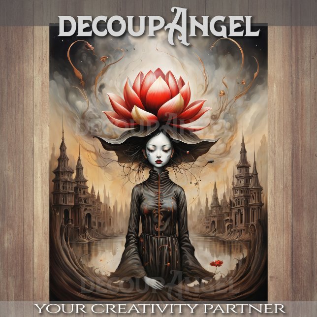 Papel De Seda Sussuros do Lotus - Decoupage - (Criador carregado)