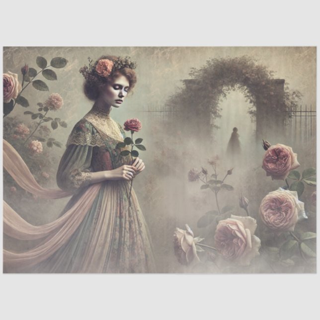 Papel De Seda Sussurros na porta Rosa (Frente )