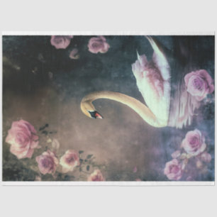 Papel De Seda Swan Lake Fantasy, Moody Eetal e Floral