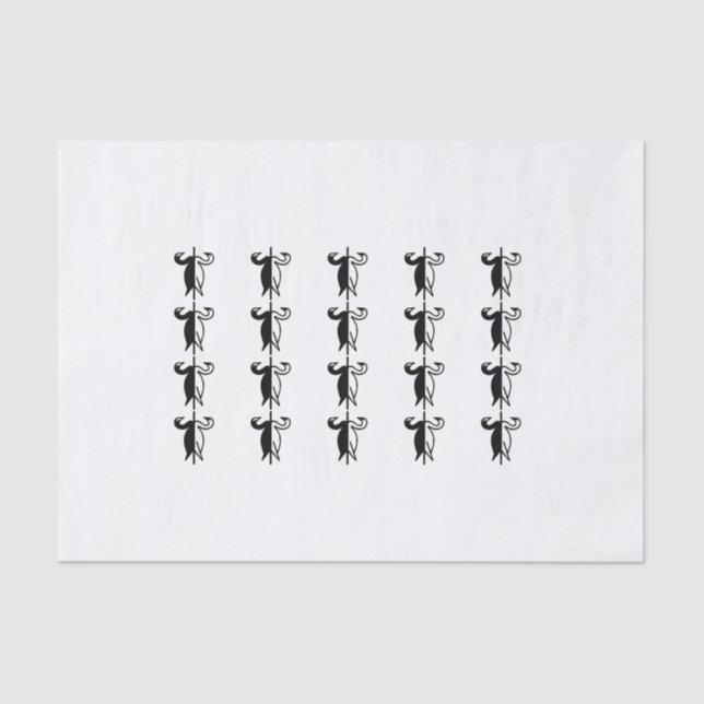 Papel De Seda Swans preto e branco (Frente )