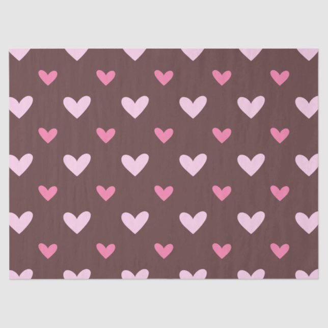 Papel De Seda Sweetheart Tissue Paper – Pink & Blush Hearts (Frente )