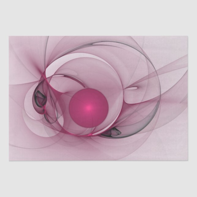 Papel De Seda Swing Fractal, Abstrato moderna, Arte Rosa Berry (Frente )