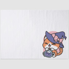 Papel De Seda Tabby Witch Brew – Cute Halloween Cat Design