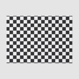 Papel De Seda Tabuleiro de damas preto e branco