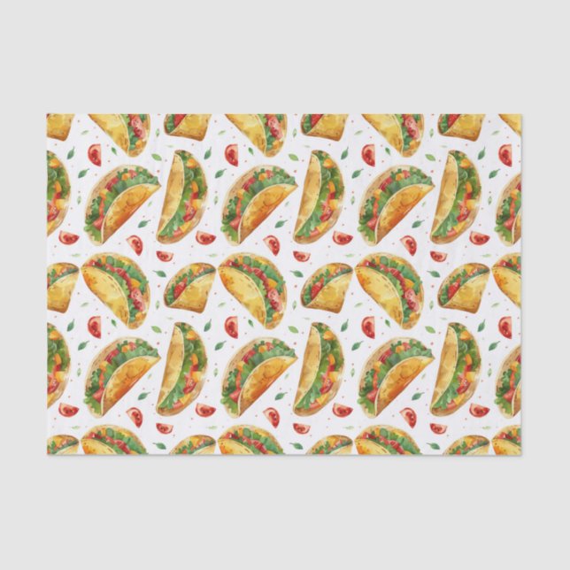 Papel De Seda Taco Pattern (Frente )
