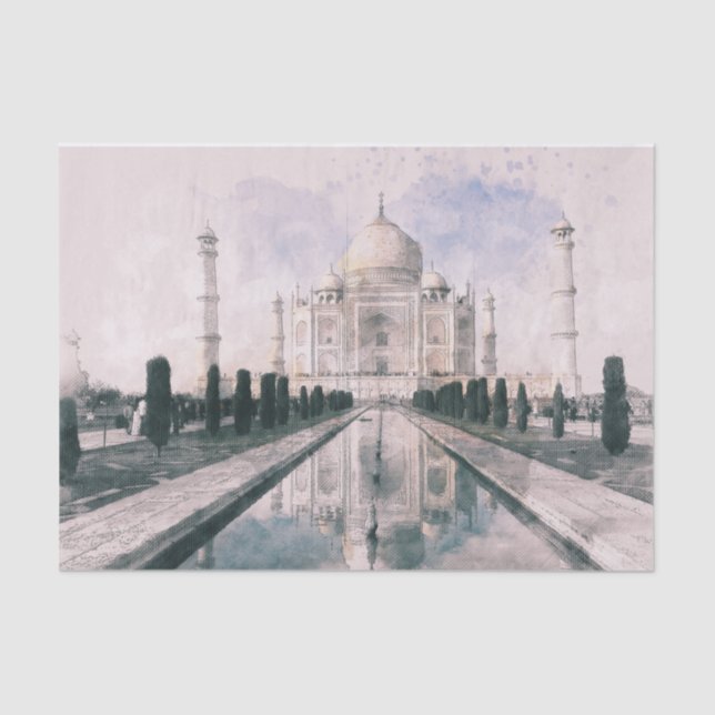 Papel De Seda Taj Mahal, Índia (Frente )