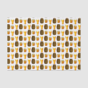 Papel De Seda Tambores e vidros de cerveja de Oktoberfest