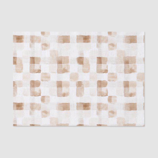 Papel De Seda Tan Brown Cream Stripes (Frente )