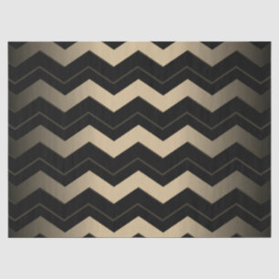 Papel De Seda Tan e Black Zigzag