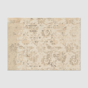 Papel De Seda Tan e Vintage em Preto