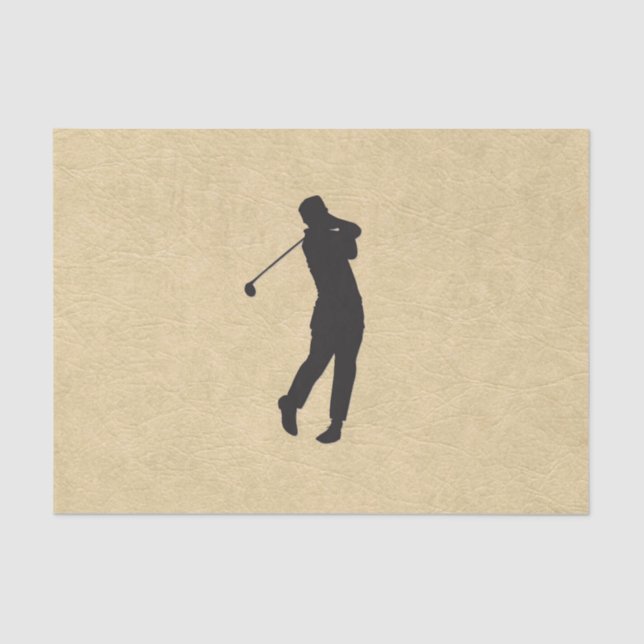 Papel De Seda Tan Leather Golf Design (Frente )