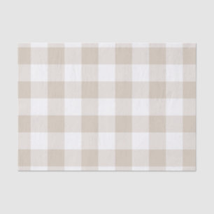 Papel De Seda Tan rústico e teste padrão branco da verificaç