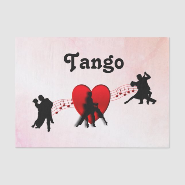 Papel De Seda Tango dança I Heart New Twist Design (Frente )