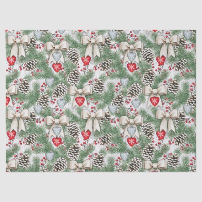 Papel De Seda Tannenzapfen und Maschen (Frente )