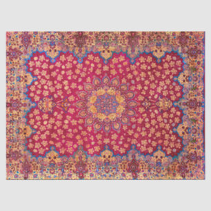 Papel De Seda Tapete Floral Persa Decorativo Vintage
