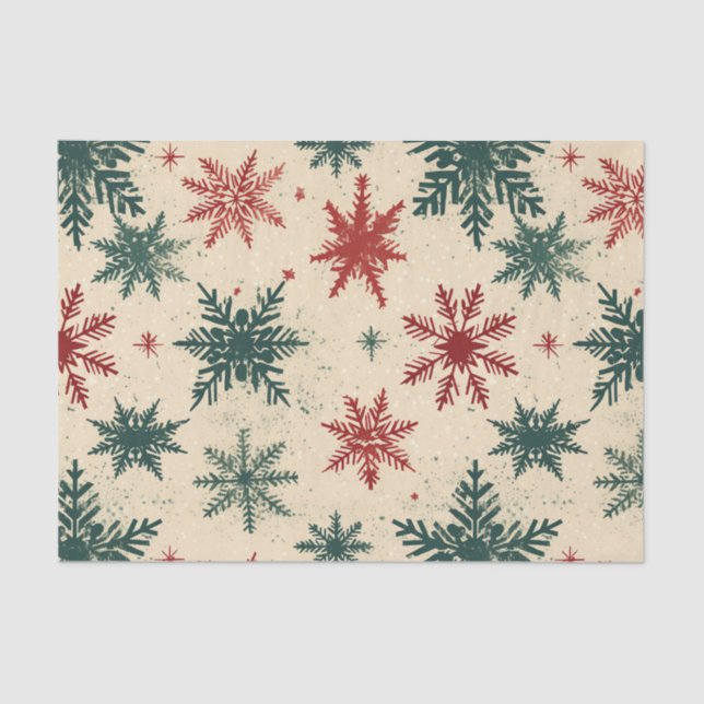 Papel De Seda Tartan de Natal e Árvores Sem Costura (Frente )