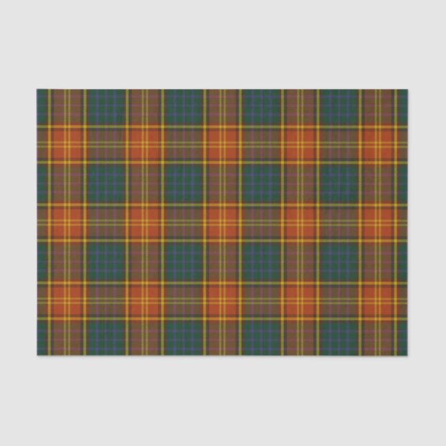 Papel De Seda Tartan do irlandês de Roscommon do condado (Frente )