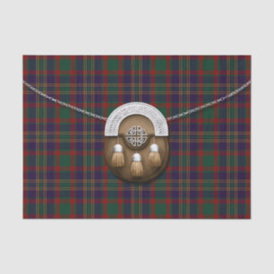 Papel De Seda Tartan e Sporran irlandeses da cortiça do condado