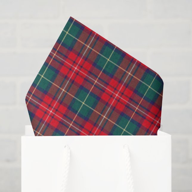 Papel De Seda Tartan Festivo Tradicional (Sacola de presentes)