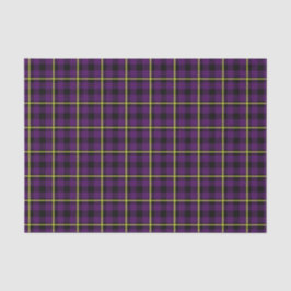 Papel De Seda Tartan roxo & amarelo médio