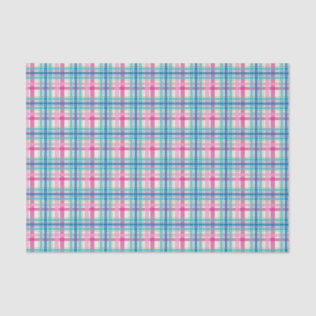 Papel De Seda Tartan, teste padrão da xadrez (Frente )