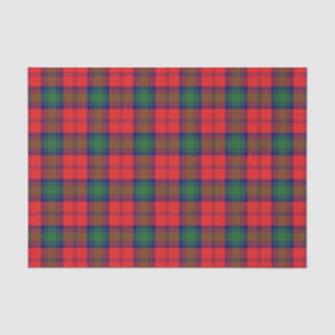 Papel De Seda Tartan verde vermelho de Lindsay do clã escocês
